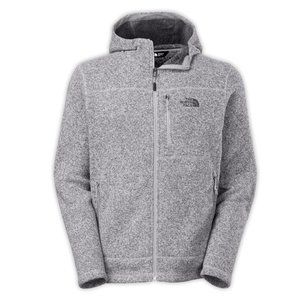 Men's North Face Gordon Lyons Sweater Fleece Hoodie Gray | Size Small